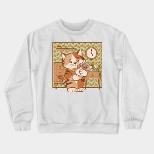 Cat and Baby Kitten at Home Crewneck Sweatshirt